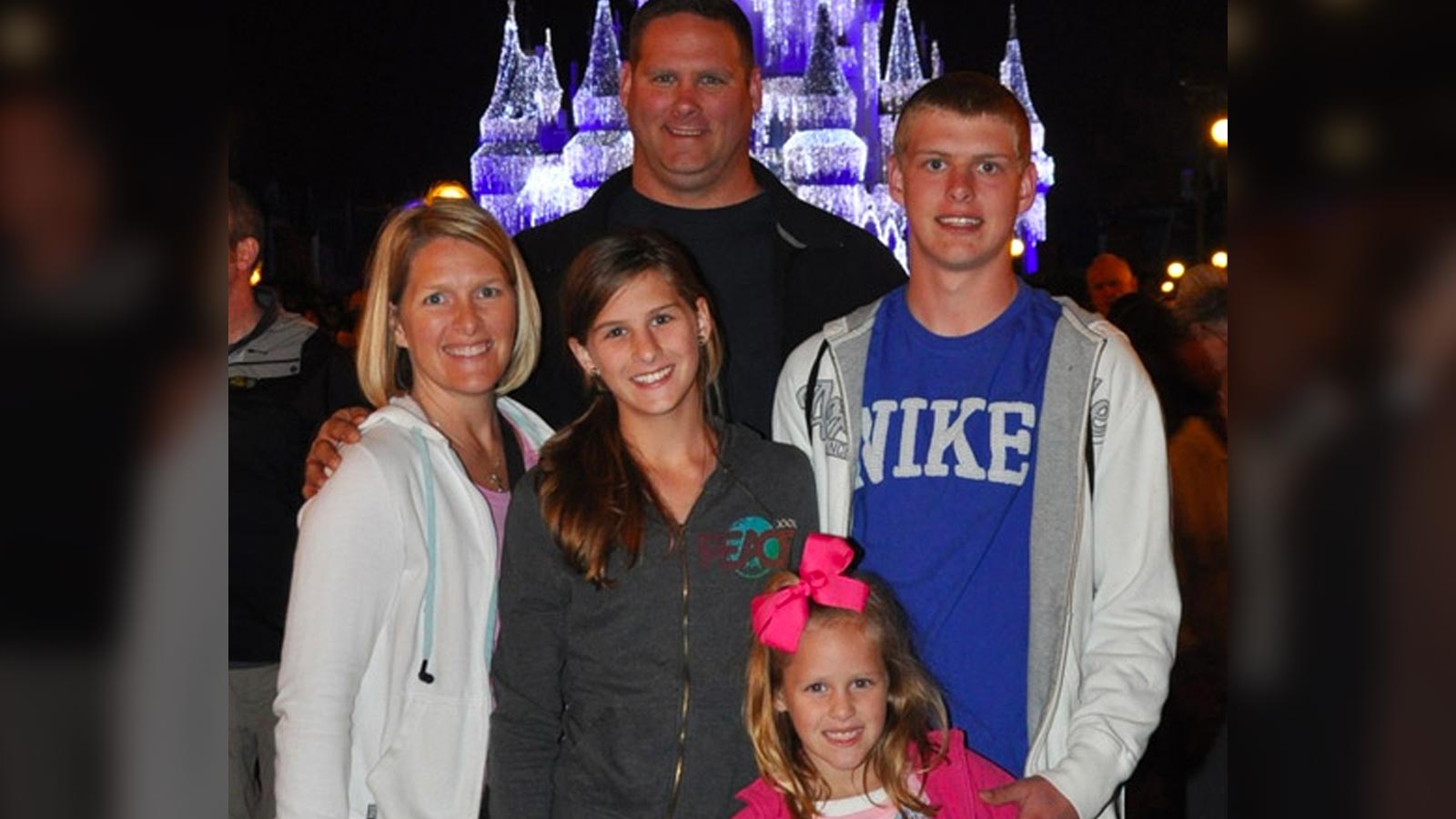 Stephanie with her family at Disney World